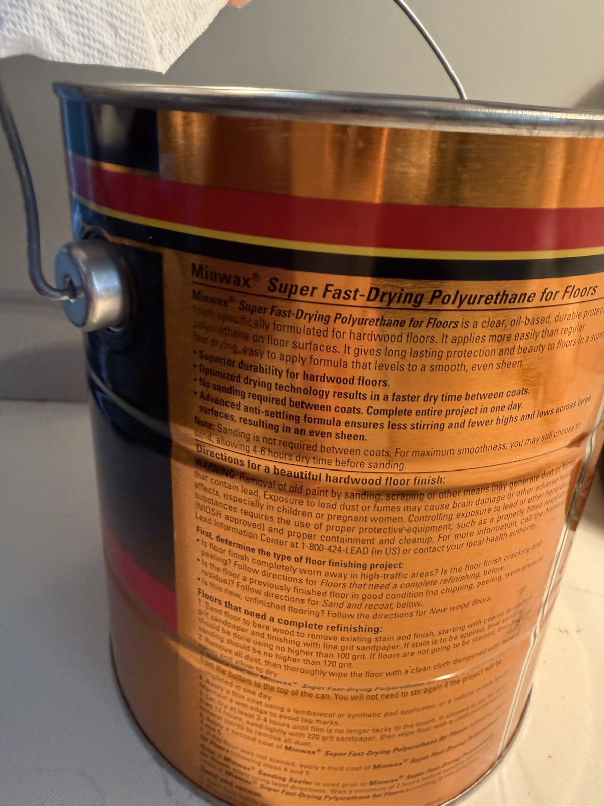 Minwax Super Fast Drying Polyurethane for Floors Semi Gloss Clear Coat 1 Gallon