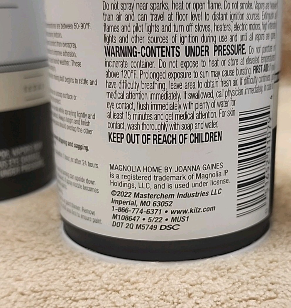 Lot of 2: Magnolia Home by Joanna Gaines Chalk Paint. 12 oz. cans. Color: Yarn