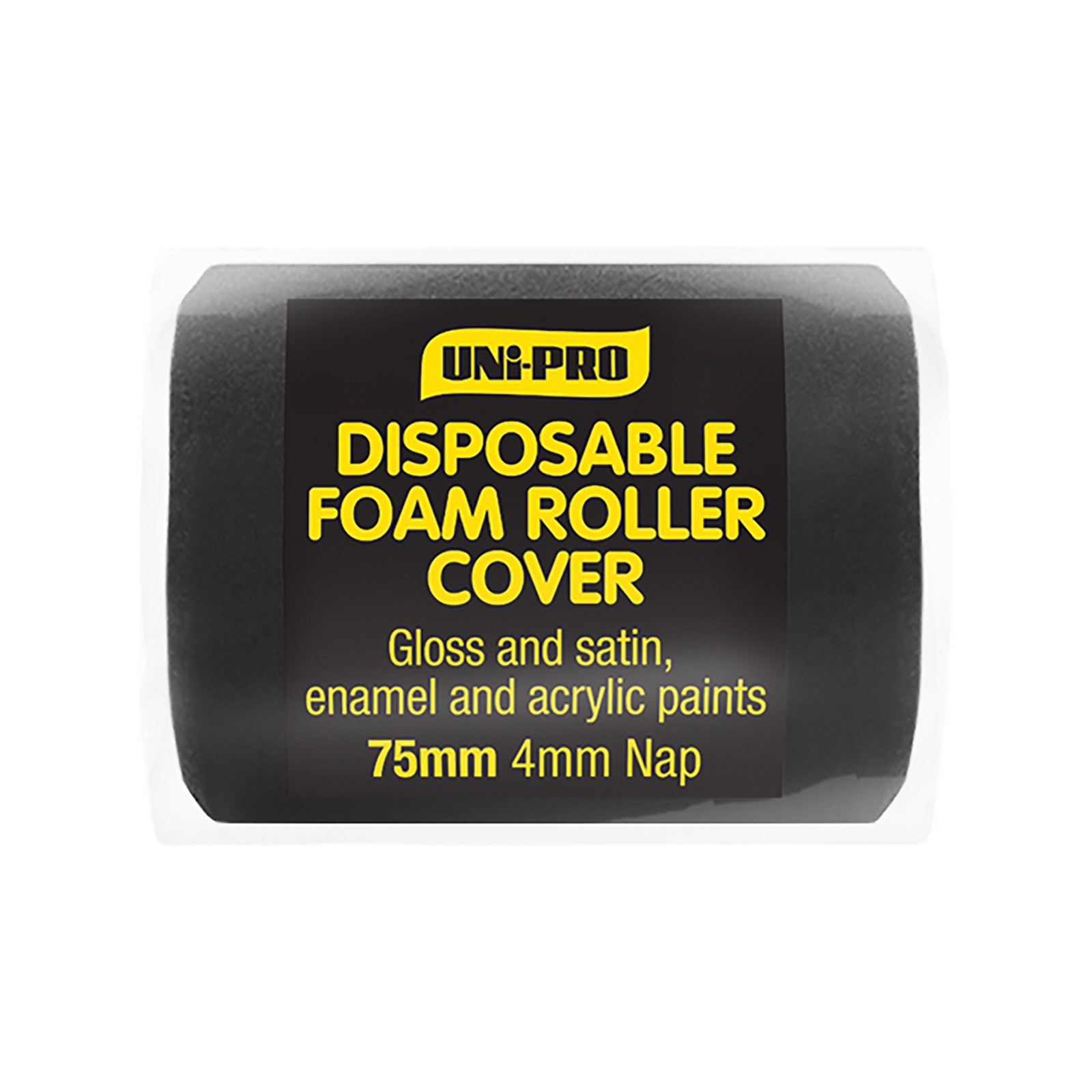 UNi-PRO 75 x 4mm Nap Disposable Foam Roller Cover