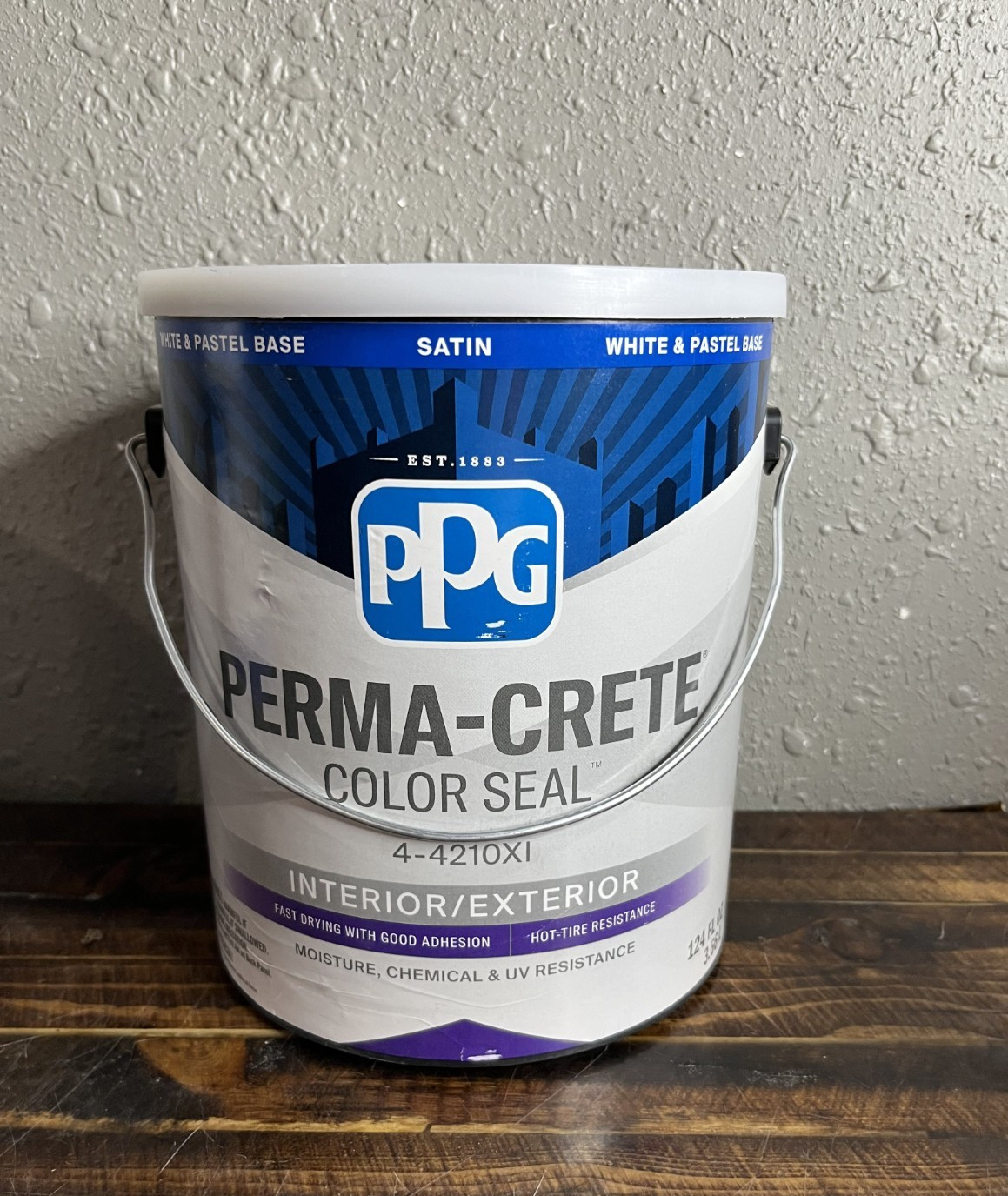 PPG Perma-Crete Color Seal White Satin 1.24 Gal Concrete Masonry Paint 4-4210XI