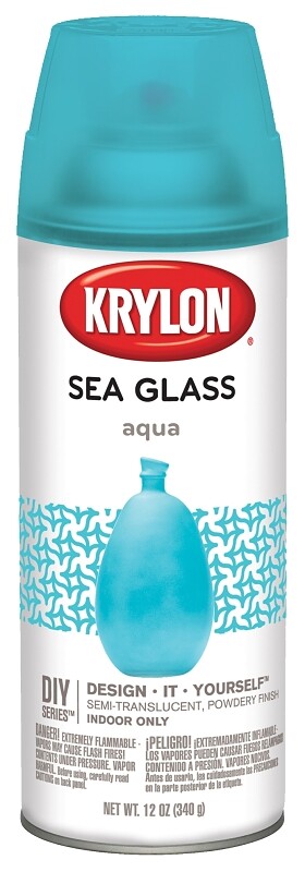KRYLON K09057000 Spray Paint, Sea Glass, Aqua, 12 oz, Aerosol Can