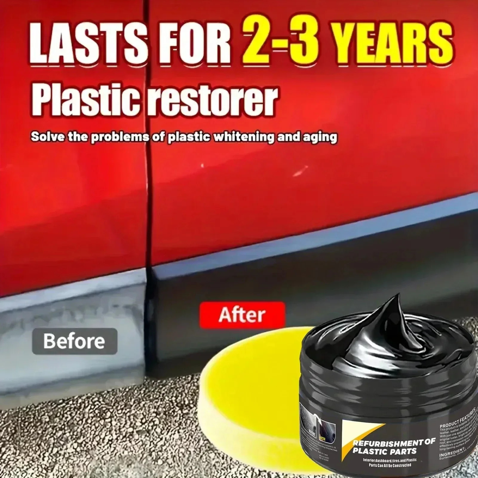 Car interior repair paste, interior and exterior plastic polishing wax, scratch
