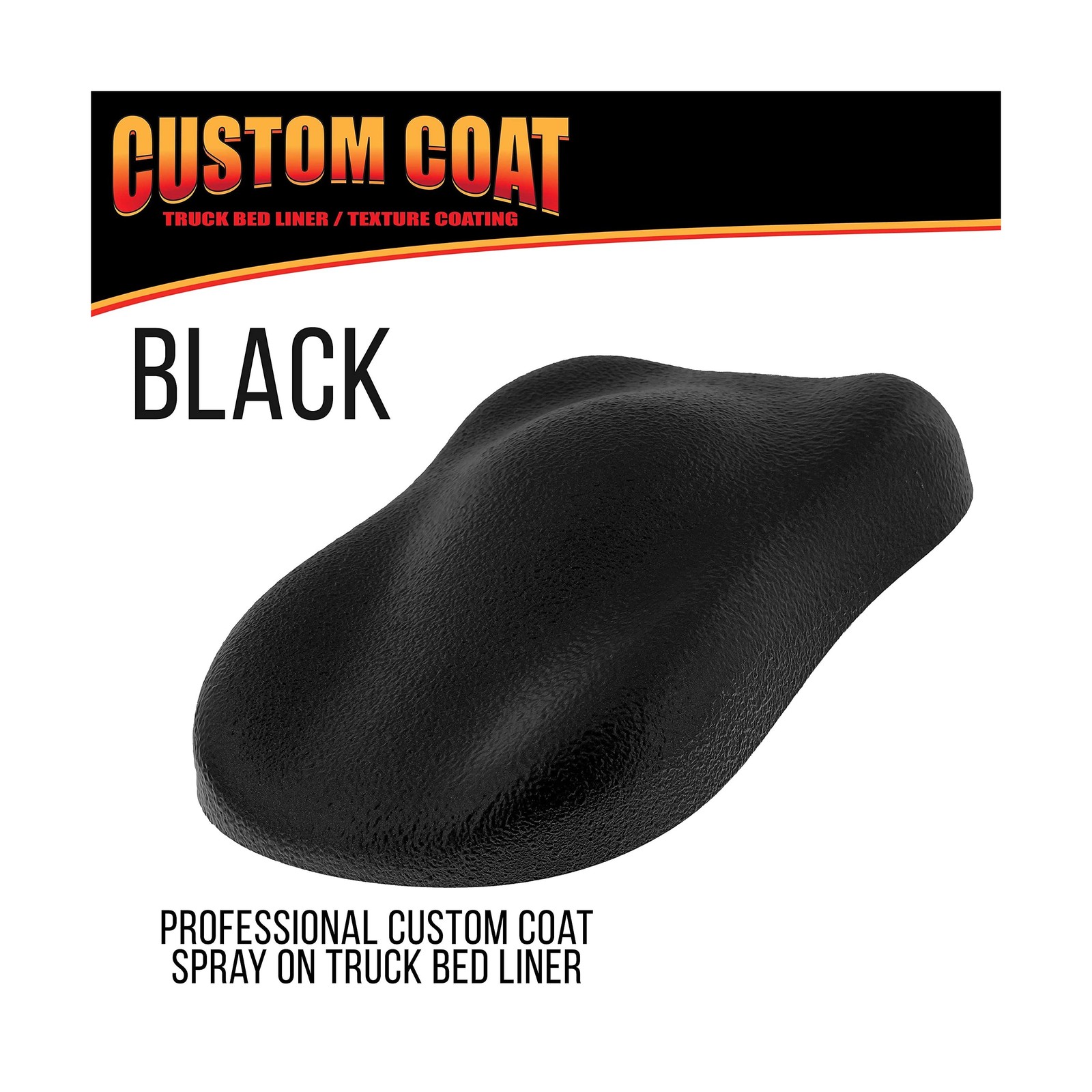 Custom Coat Black 1 Gallon Urethane Spray-On Truck Bed Liner Kit with Spray G…