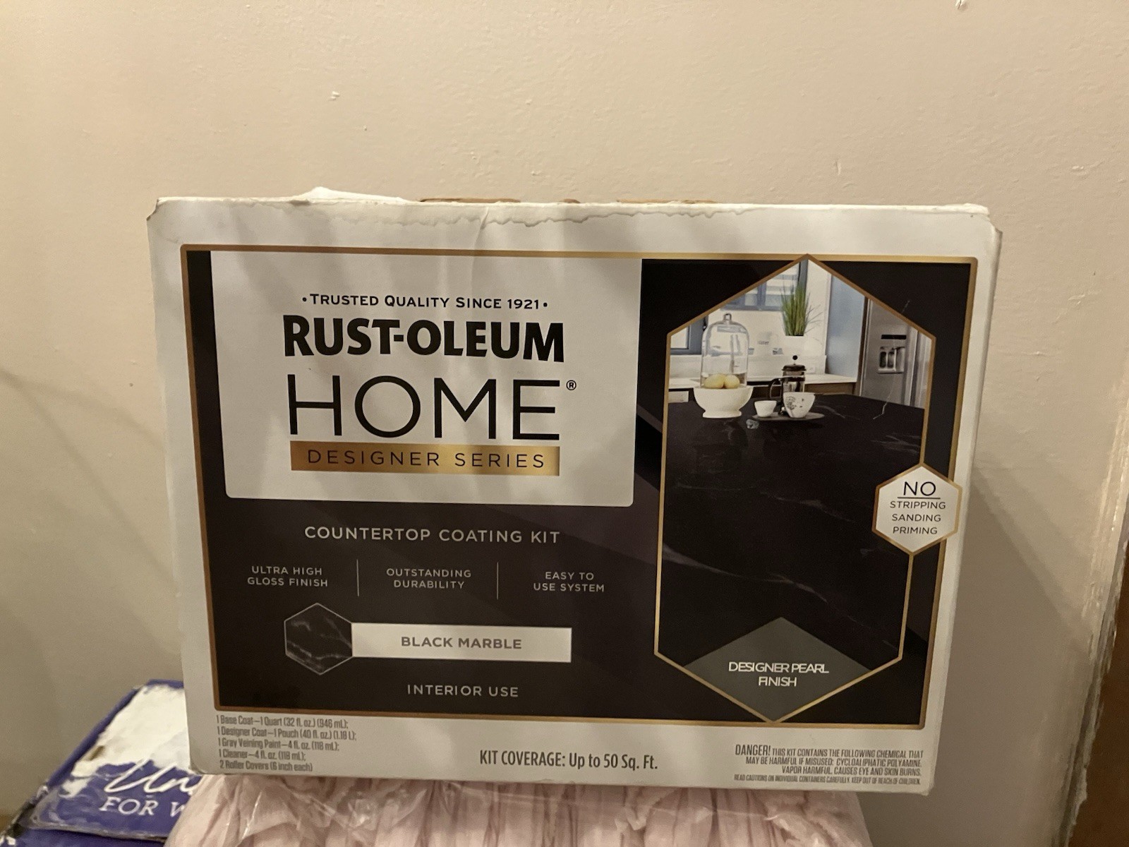 Rustoleum Home Black Marble Countertop Kit