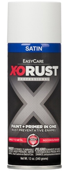 X-O Rust XOP31-AER Satin White Anti-Rust Enamel Spray Paint + Primer – 1 Pack