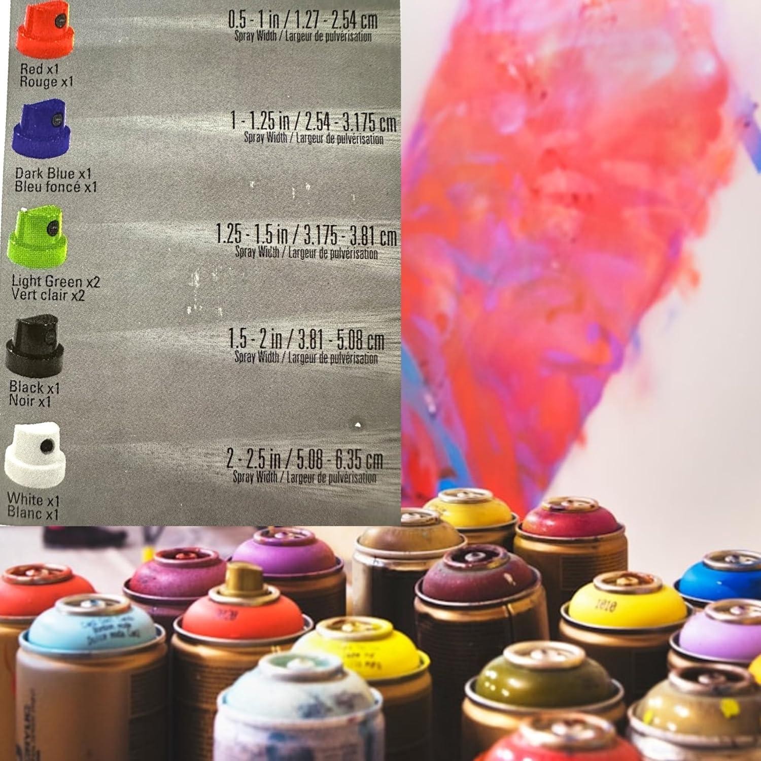 Replacement Female Spray Paint Caps Variety Pack Aerosol Spray Can Cap Tips Nozz