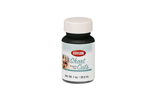 Krylon SCB-028 Flat Black Short Cuts Brush-On Paint – 1 oz