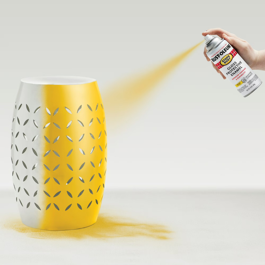 Yellow, Rust-Oleum Stops Rust Protective Gloss Spray Paint-7747830, 12oz, 6 Pack