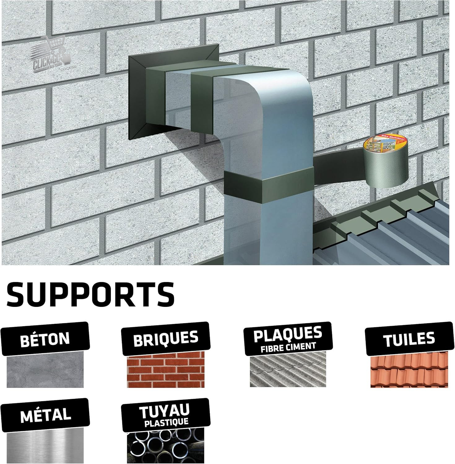 Sika Multiseal Terracotta Bituminous Sealing Tape Roofs Gutters 15x10m