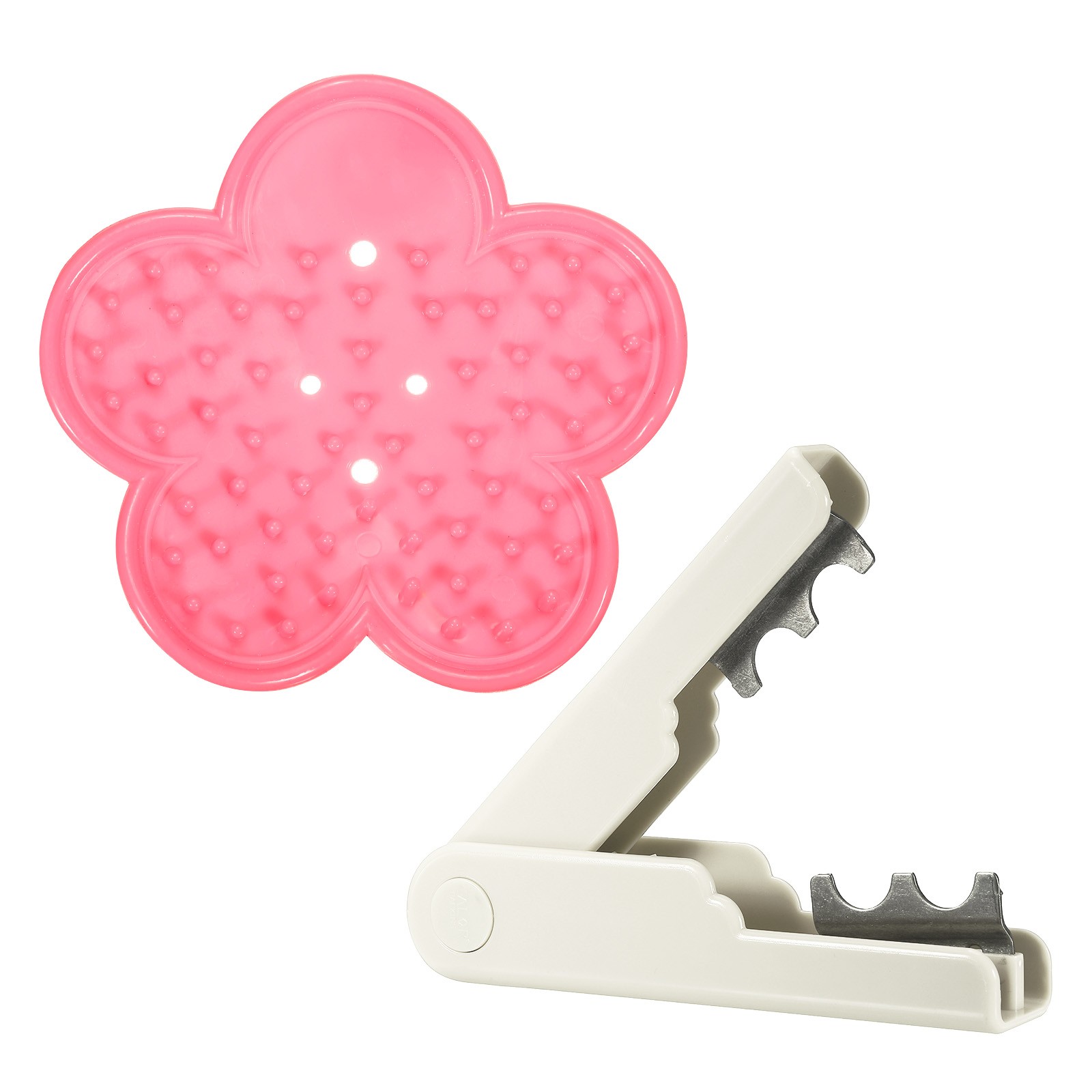 2pcs Rose Stem Leaf Thorn Stripper Remover Tool Stripping Kit White, Pink
