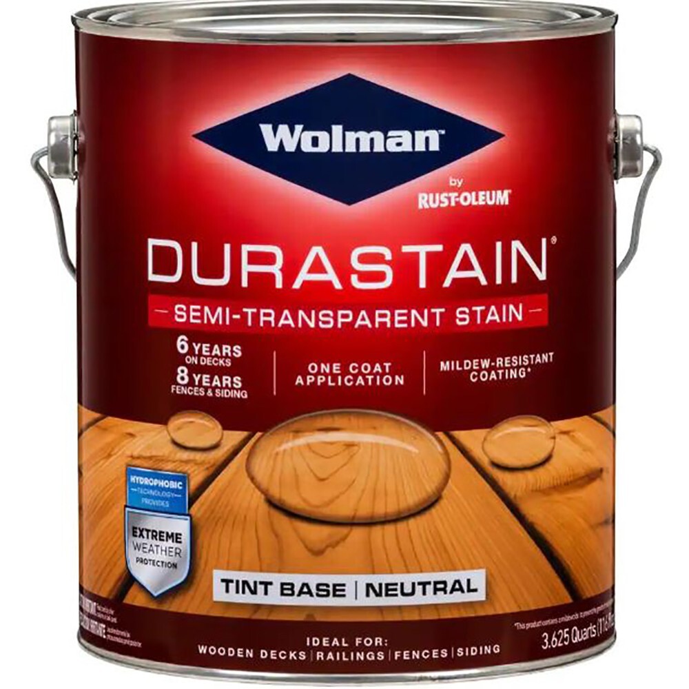 Wolman 288082 DuraStain One Coat Semi-Transparent Exterior Wood Stain Neutral ga