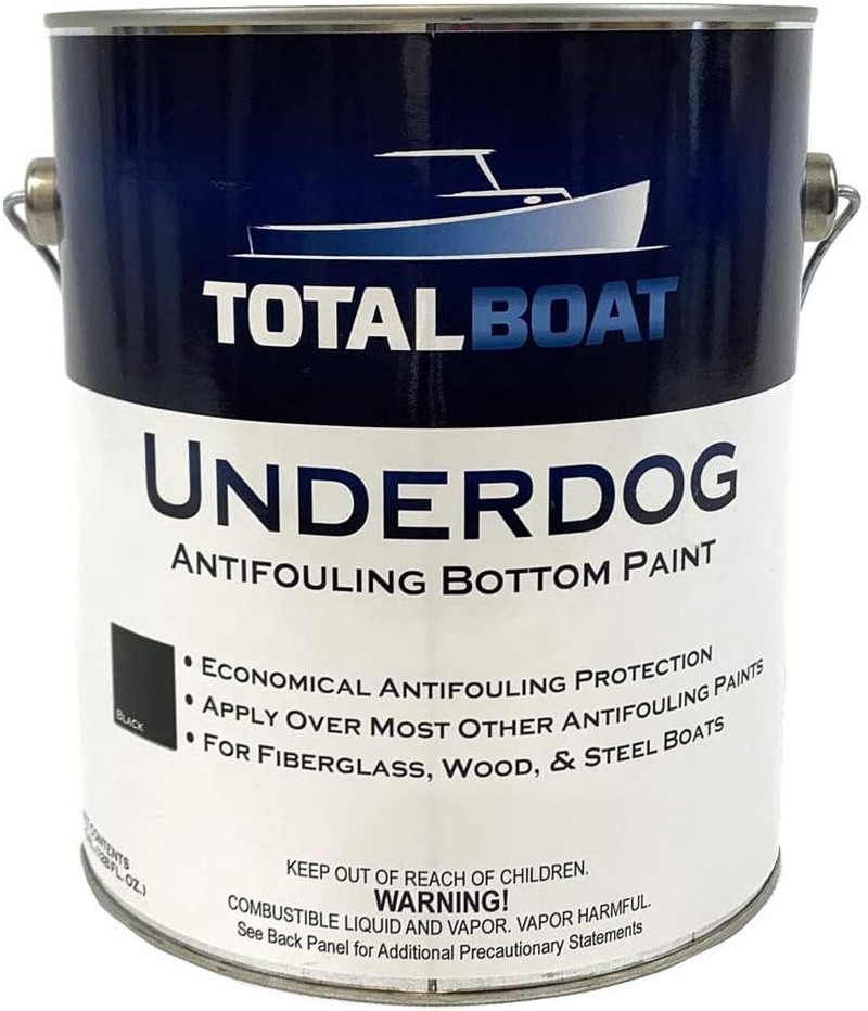 Underdog Marine Bottom Paint for Fiberglass, Wood and Steel Boats Black Gallon