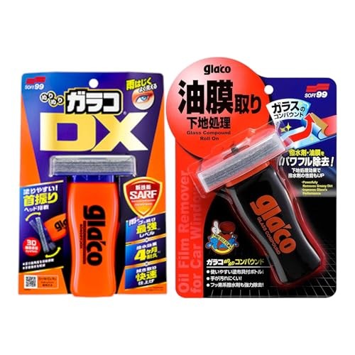 SOFT99 Glaco DX Glass Compound Roll On Set Water Repellent 04101 NEW