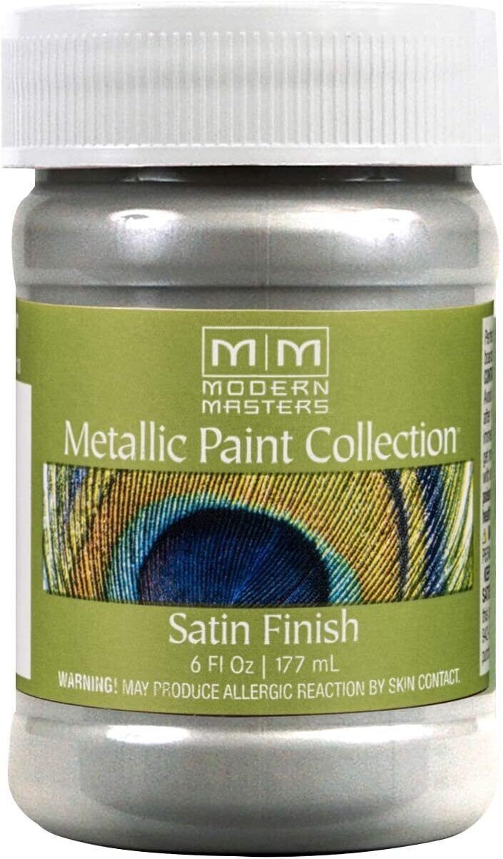 6 Pack Modern Masters ME150-06 Metallic Silver, 6-Ounce