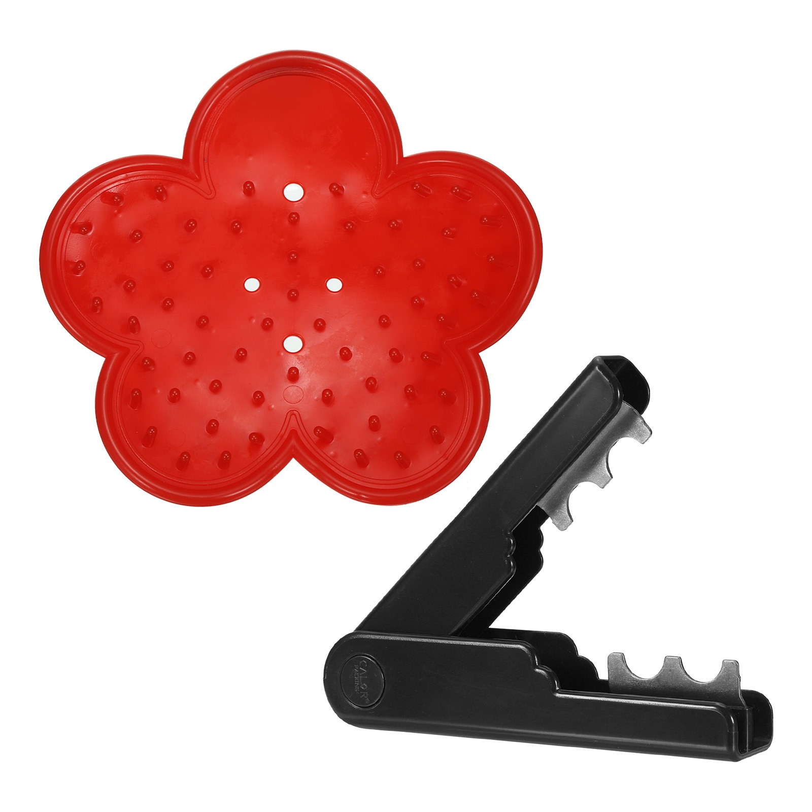 2pcs Rose Stem Leaf Thorn Stripper Remover Tool Stripping Kit Black, Red
