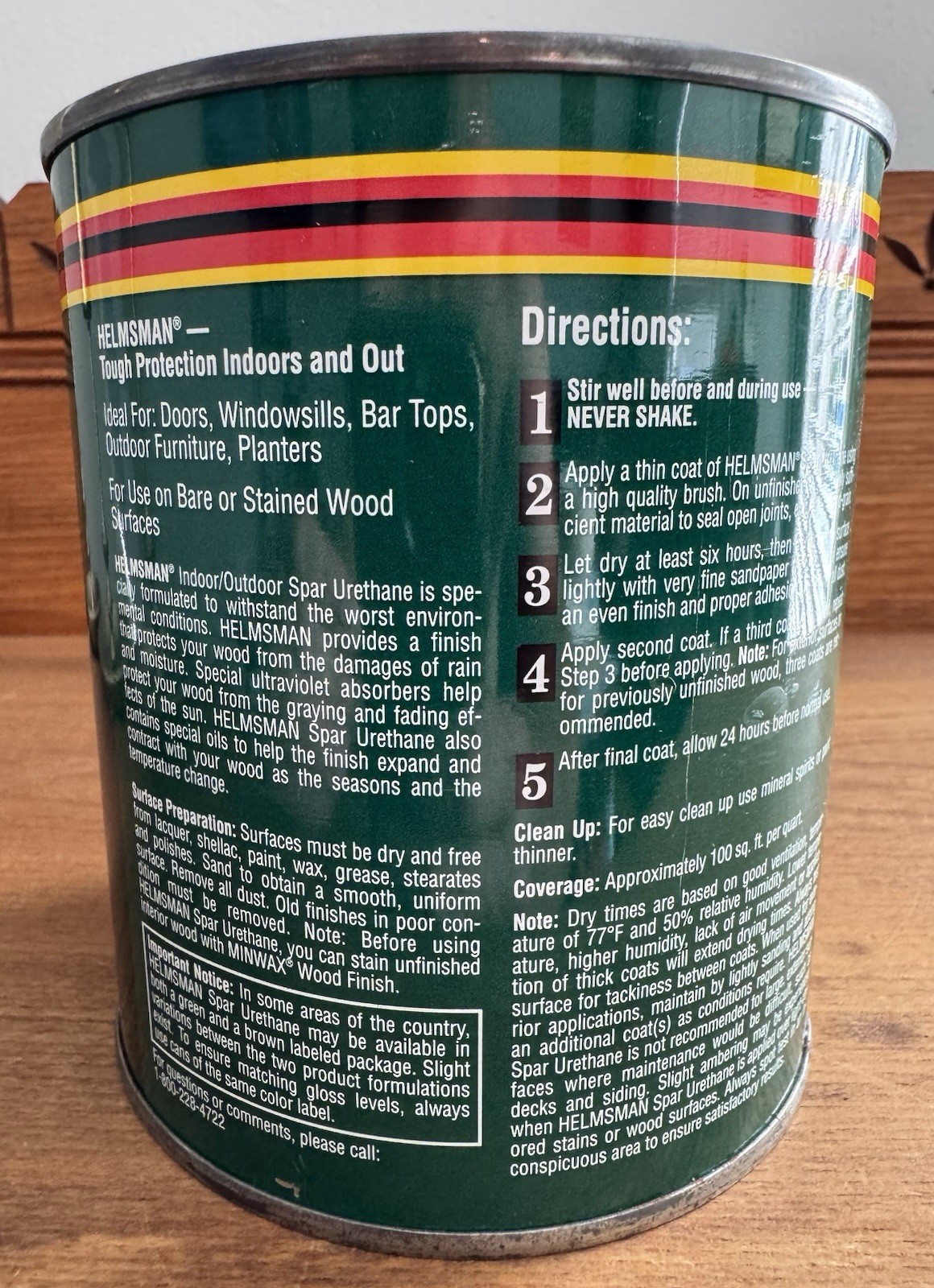 Minwax Helmsman Spar Urethane Semi-Gloss, All-Weather Wood Finish 1 Qt USA