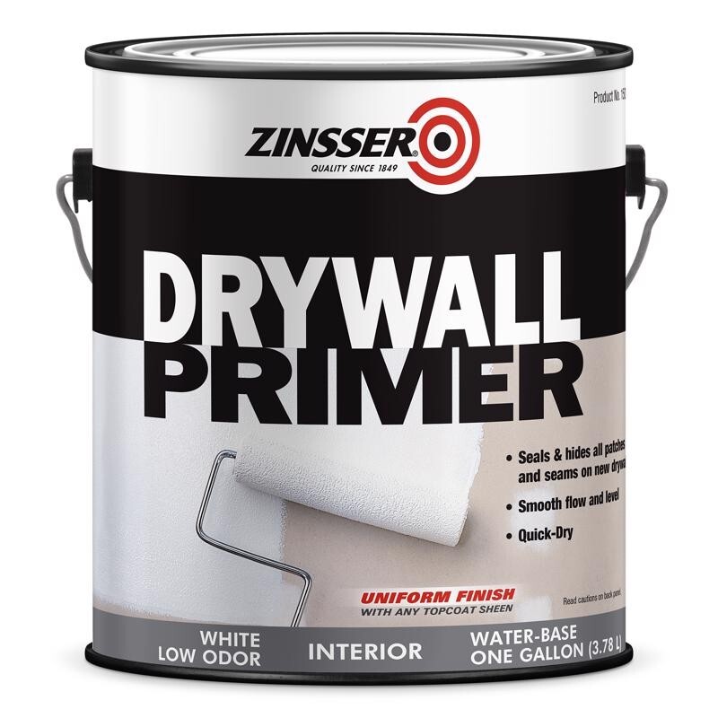 Zinsser White Flat/Matte Drywall Primer Styrenated Acrylic Quick-Dry Primer 1gal