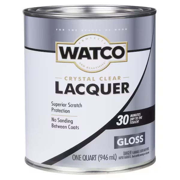 Watco GLOSS LACQUER Wood Finish 1 qt. Clear Oil-Based Durable Fast Dry 63041 NEW