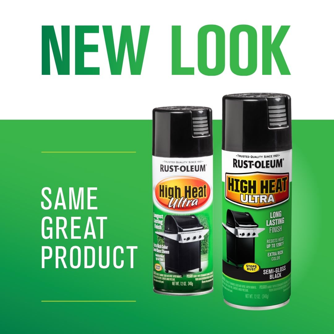 Rust-Oleum 241169-6PK High Heat Ultra Spray 12 Ounce (Pack of 6), Black