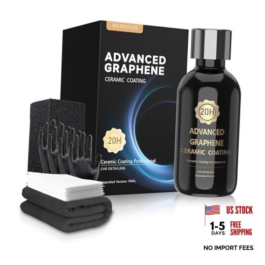 20H Advanced Graphene Ceramic Coating for Cars, Ceramic Car Auto Detailing kit