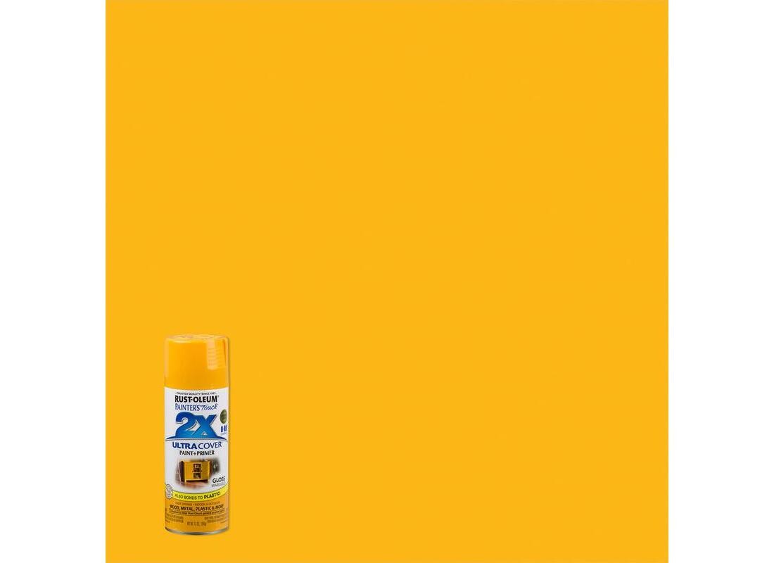 PAINTER’S Touch Gloss Spray Paint, Gloss, Marigold, 12 oz, Aerosol Can