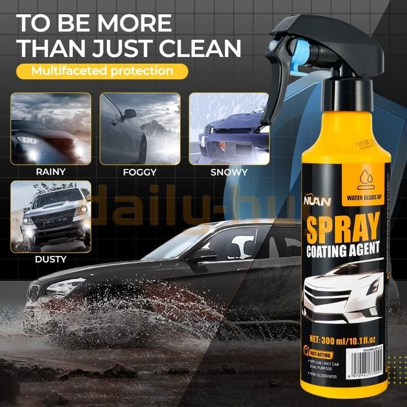 NUAN 2Pack Nano Hydrophobic Ceramic Coating, 300ml Car Coating Spray Kit 10.15oz