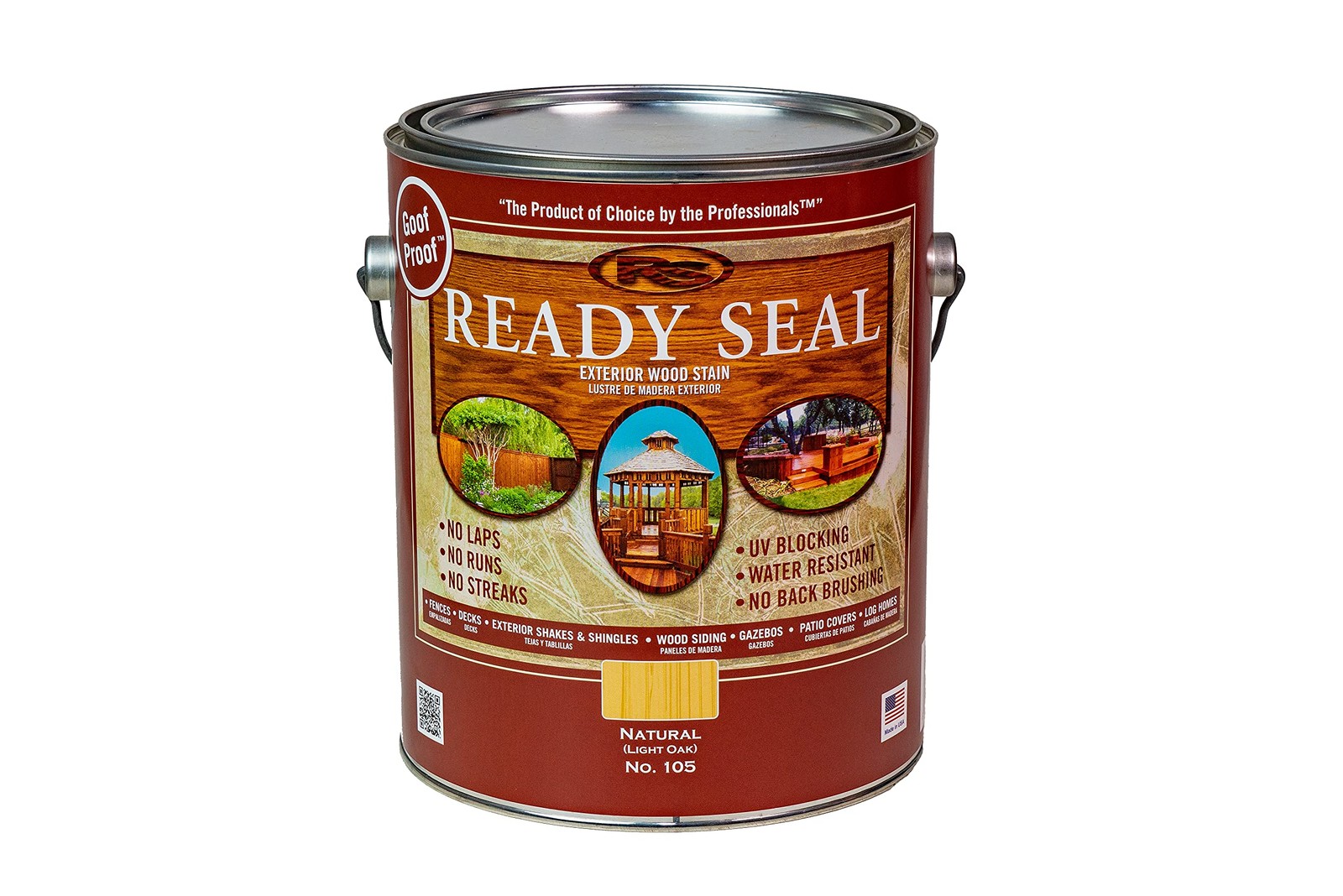 1 Gal 105 Natural light Oak Exterior Stain And Sealer For Wood