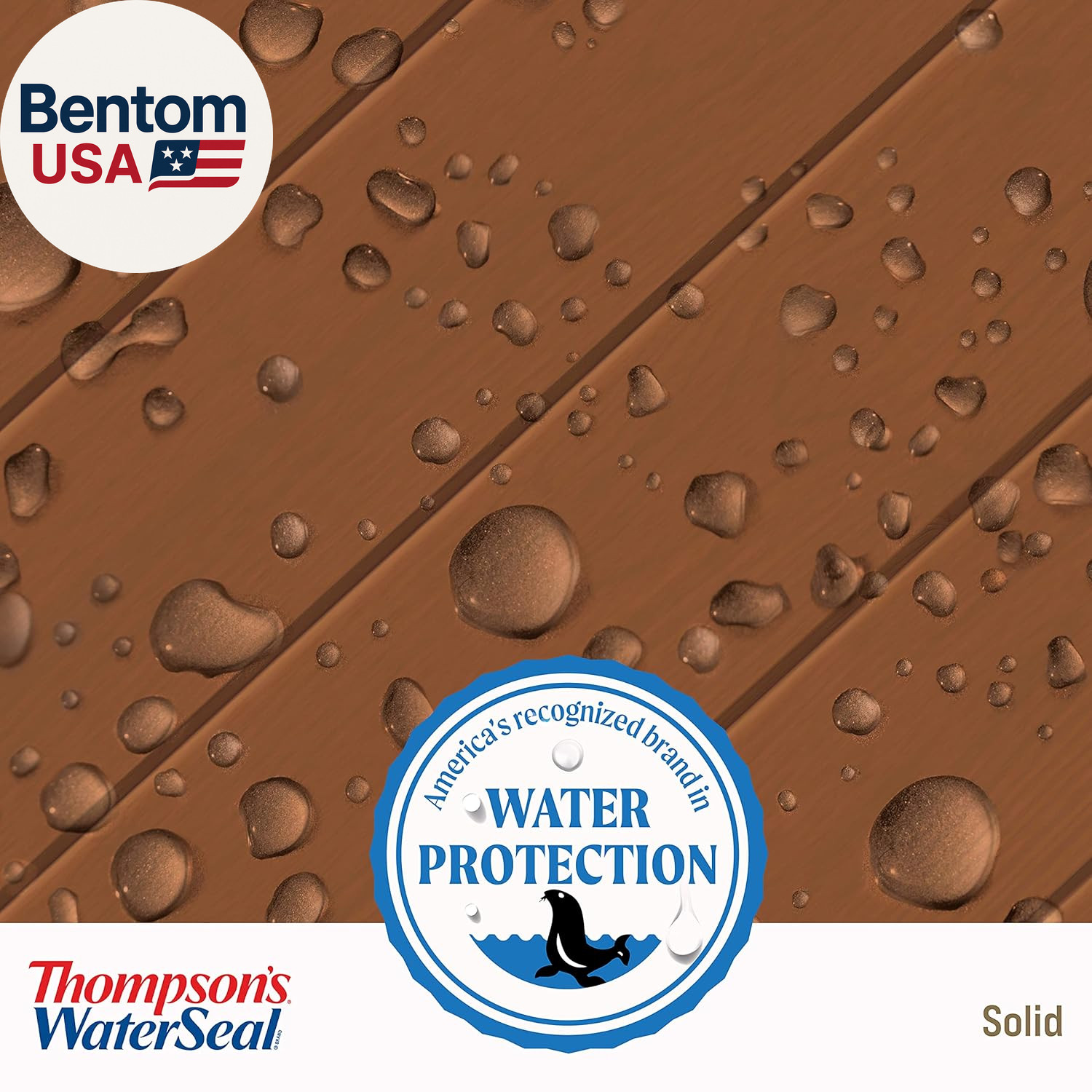 Solid Color Waterproofing Wood Stain and Sealer, Chestnut Brown, 1 Gallon