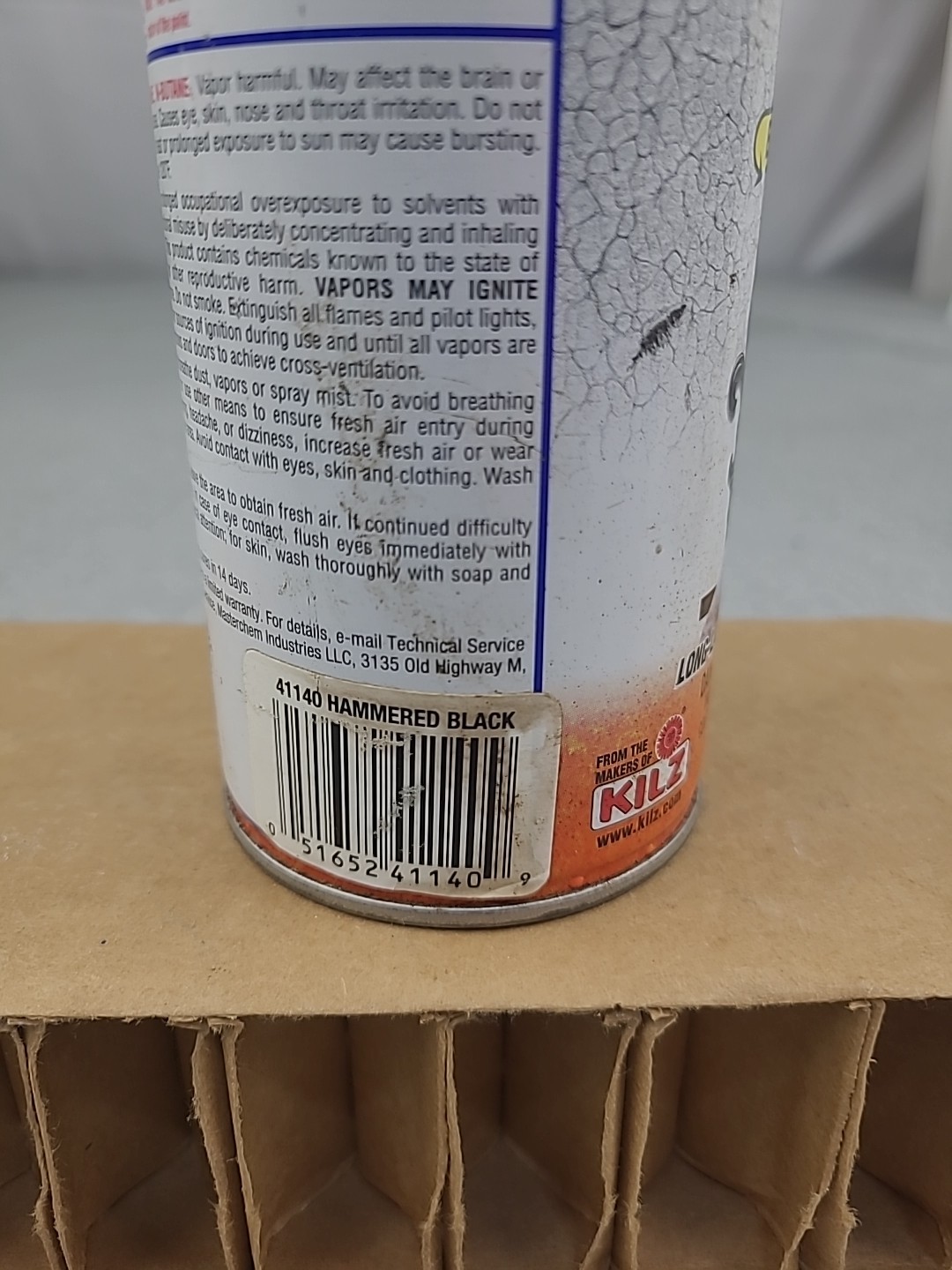 Hammerite Rust Cap Hammered Finish Black Spray Paint Used 12 Oz