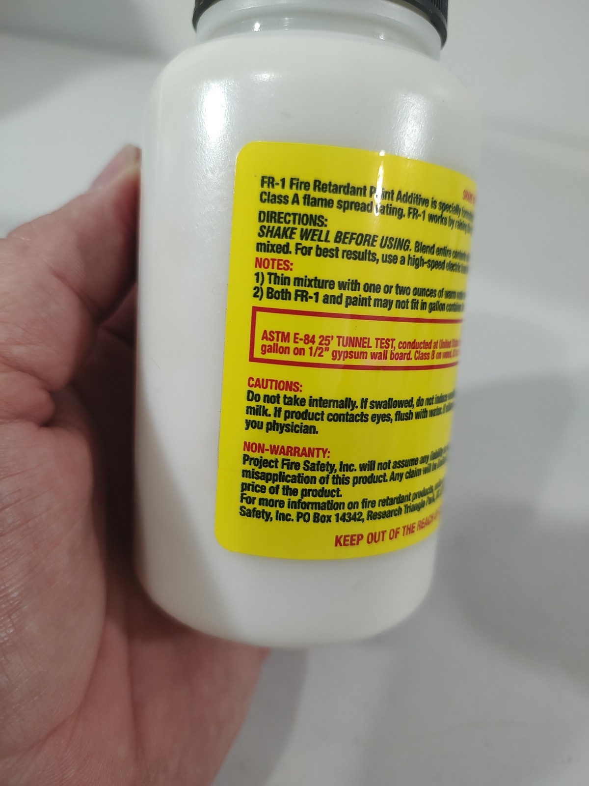 Fire Retardant Paint Additive For Water-based Latex Paints 8 Oz 1 Gallon Mix