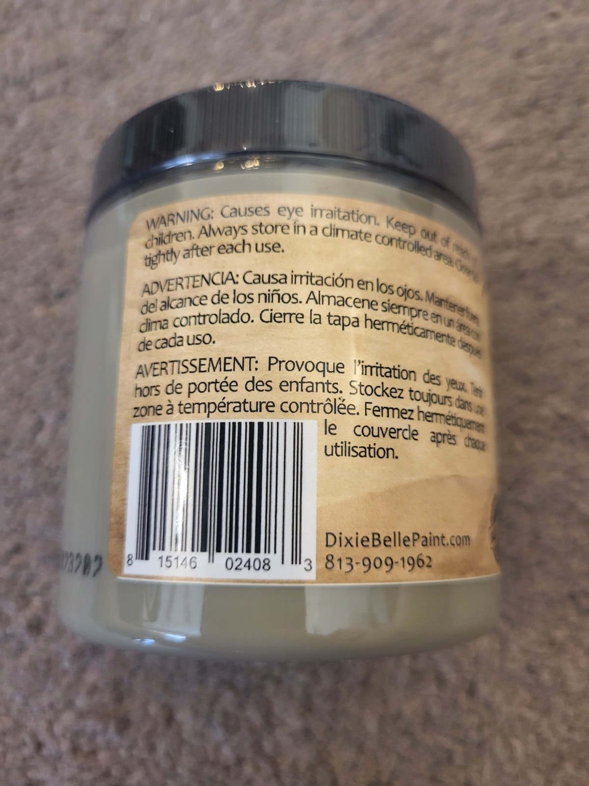 Dixie Belle Chalk Mineral Paint SPANISH MOSS 8 oz NEW