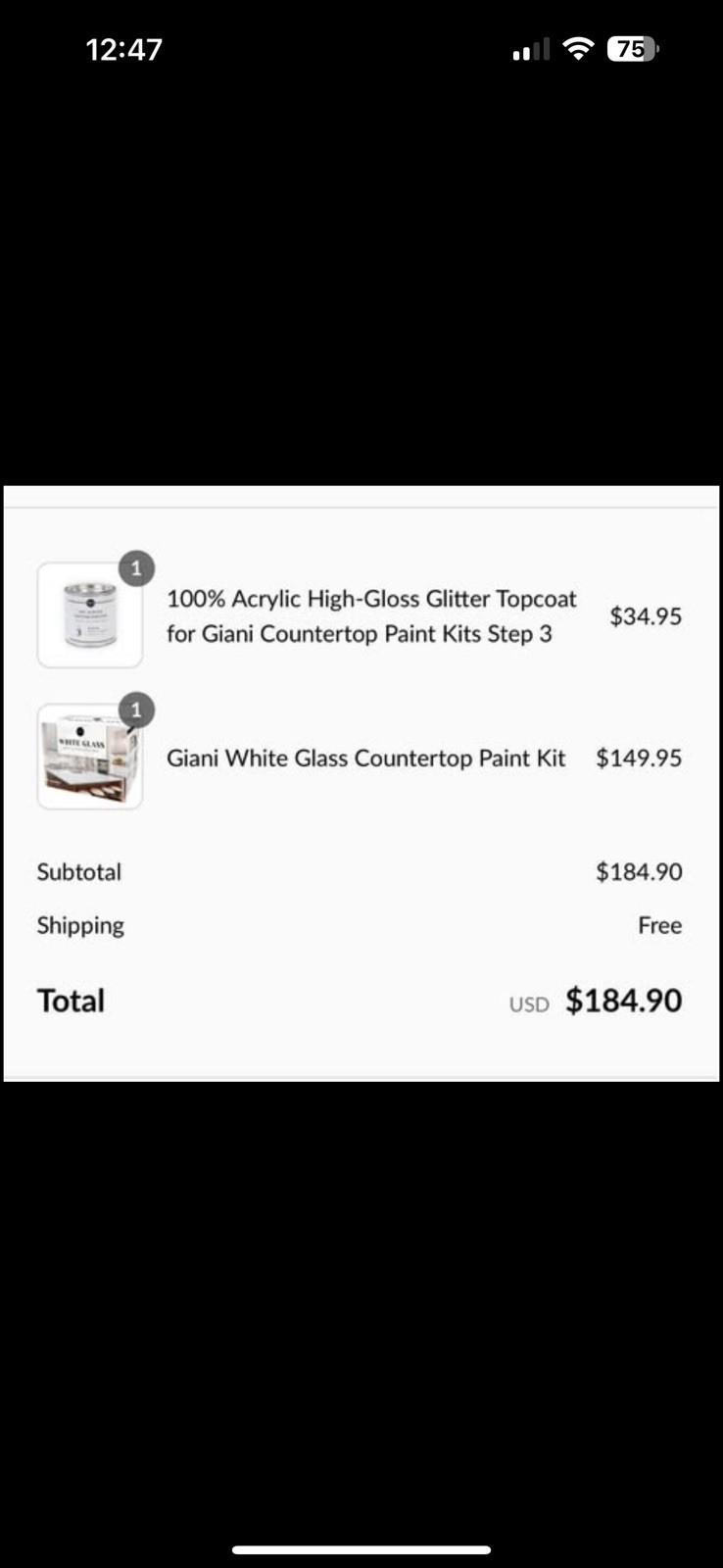 Giani Countertop Kit 2.0 – New, Open Box – White Diamond
