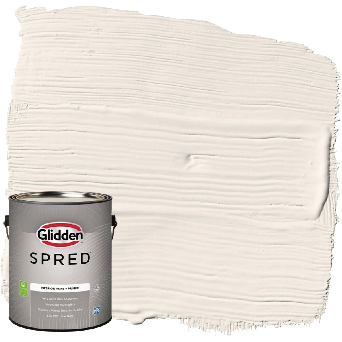Glidden Spred Interior Grab-N-Go Paint + Primer Semi-Gloss Paint, Antique White,