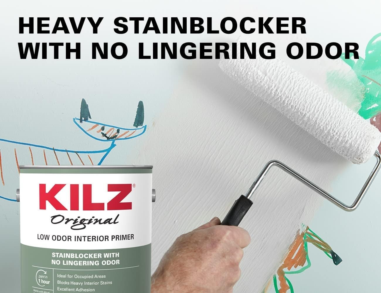 Low Odor Primer, Interior Use – 1 Quart – Ultra Stain Blocking Solution