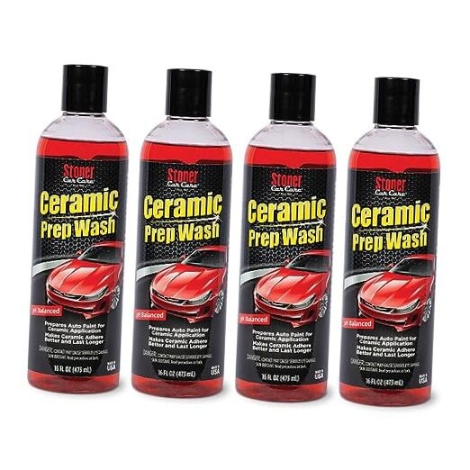 91113-4PK Ceramic Prep Wash Soap – Removes Waxes, 16 Fl Oz (Pack of 4)