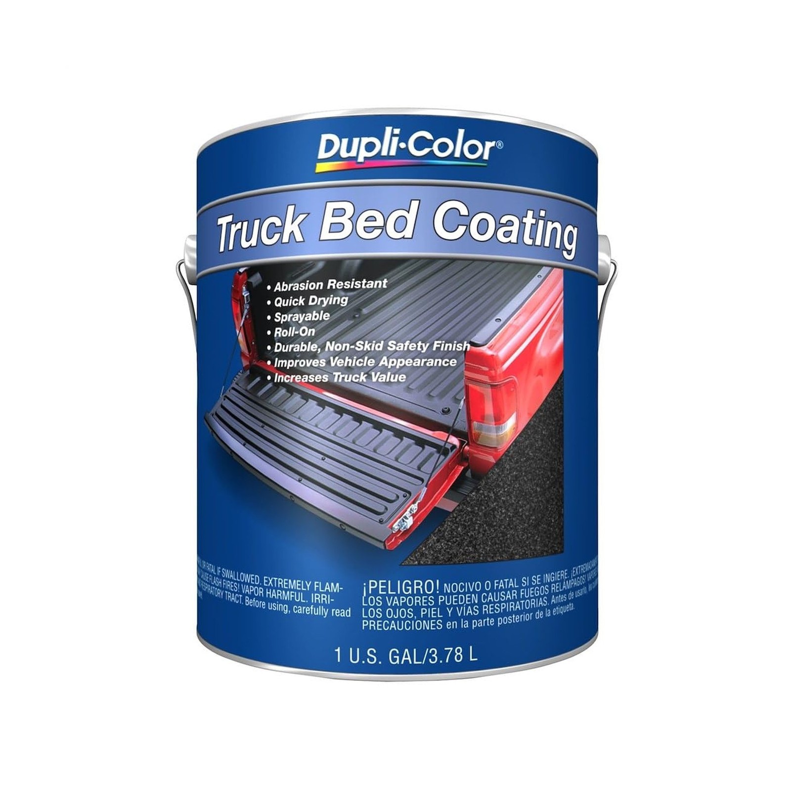 Dupli-Color TR252 Truck Bed Coating Spray Paint – Black – Gallon Solvent-based