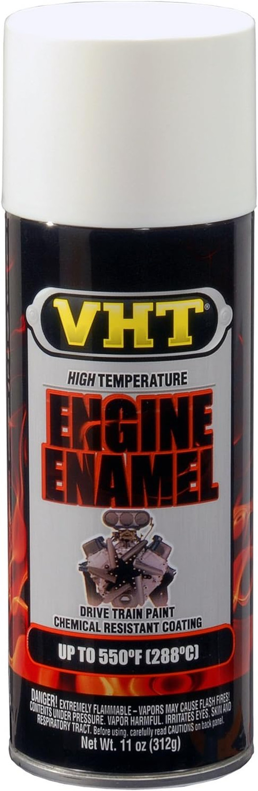 SP129 550° Engine Enamel High Heat Spray Paint – Gloss White – 11 Oz. Aerosol Ca