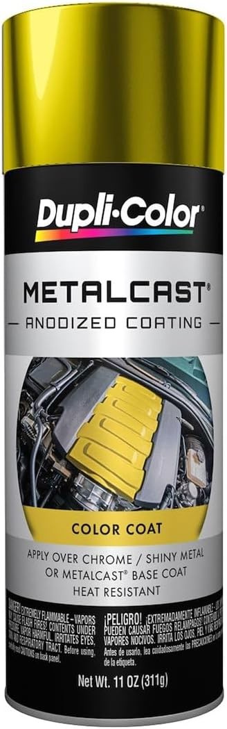 Dupli-Color MC202 Metalcast Automotive Spray Paint – Yellow Anodized Coating – 1