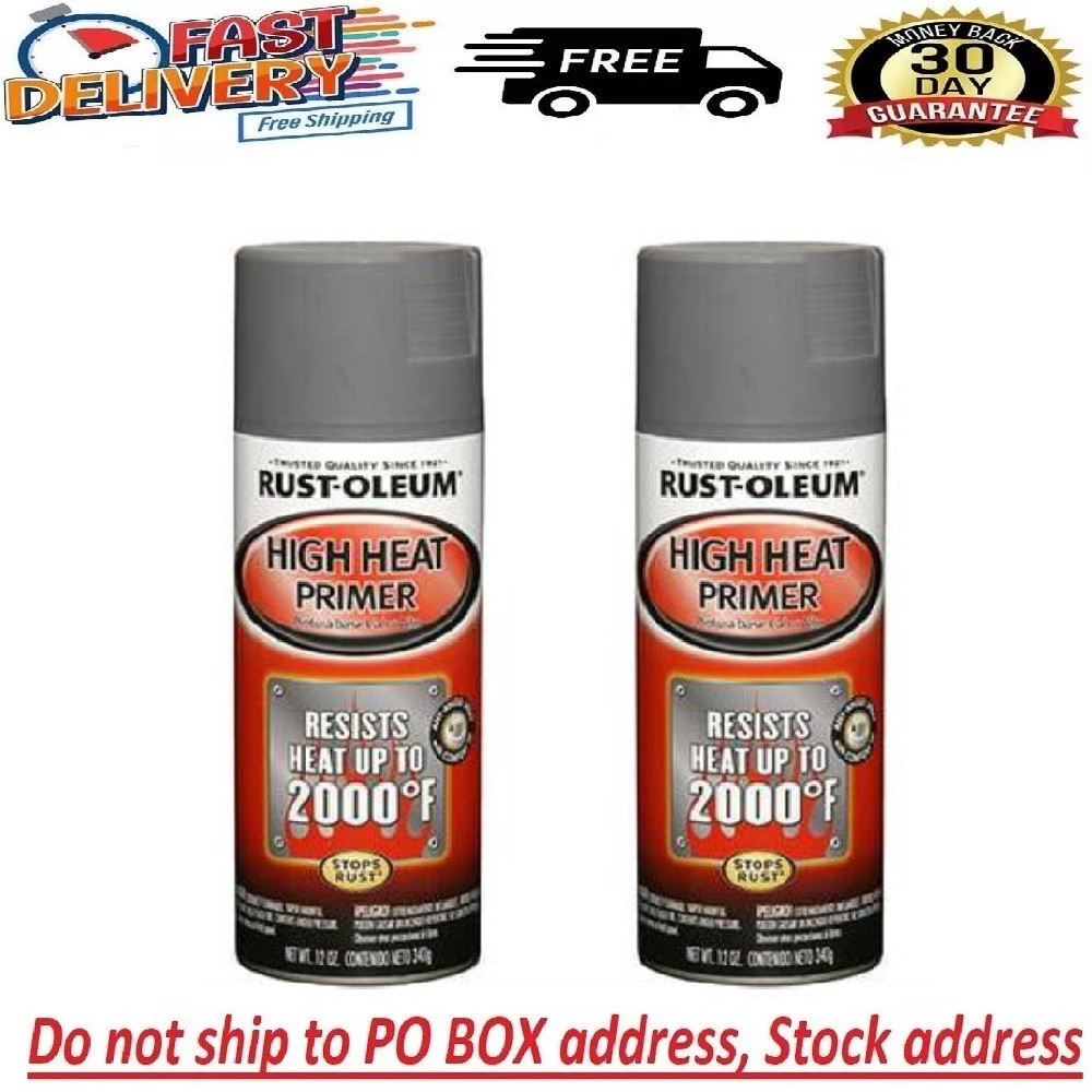 Rust-Oleum Automotive High Heat Primer Spray – Gray, 12 oz (249340)