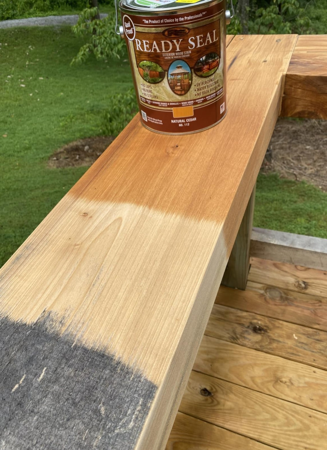 Ready Seal 112 Exterior Wood Stain & Sealer, Flat Natural Cedar, 1-Gallon New