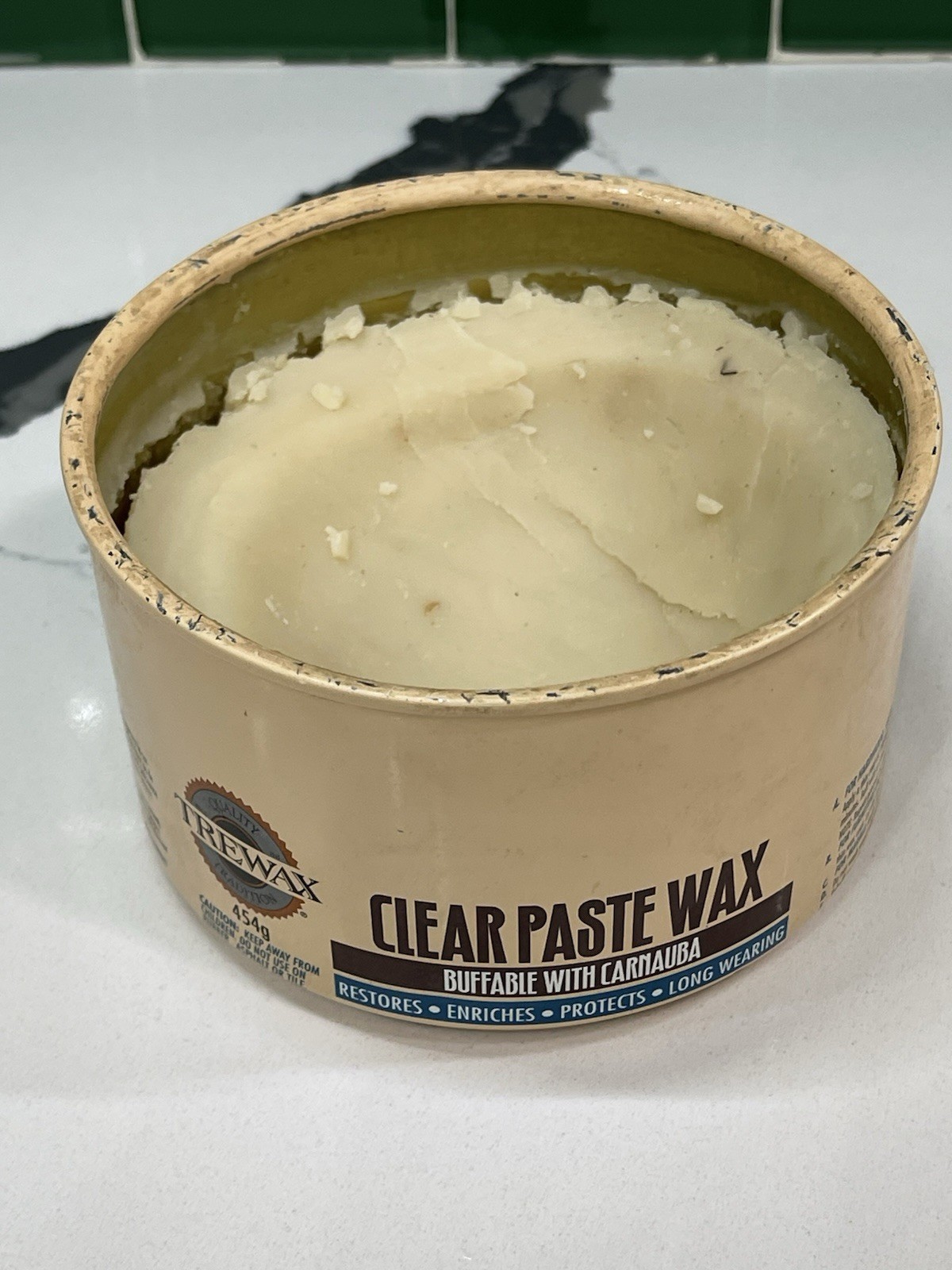 Trewax 16 Oz. Tin Clear Paste Wax w/Carnauba 70% Full