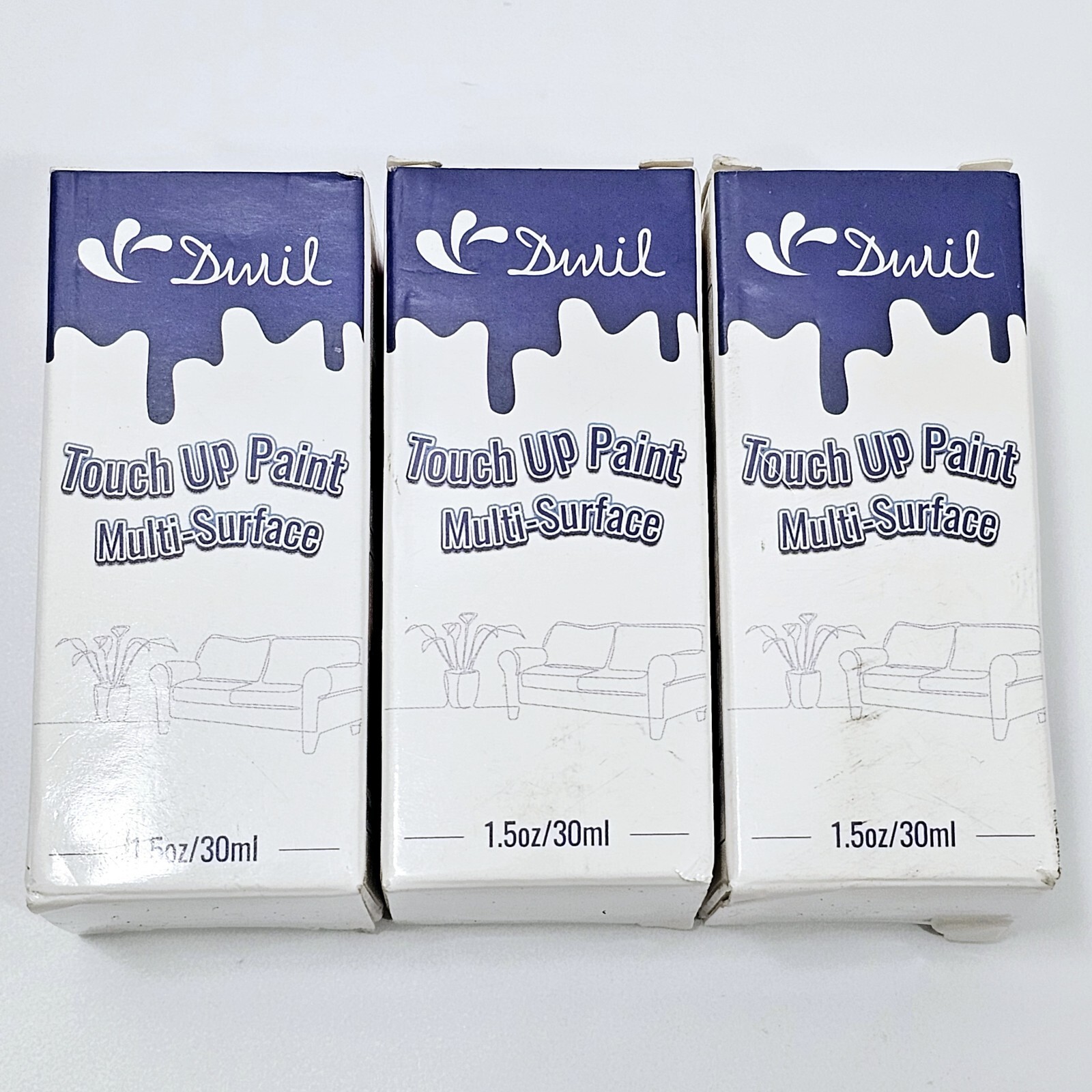 Multi Surface Touch Up Paint Dwil White Ivory Interior and Exterior H 1.5oz/30ml