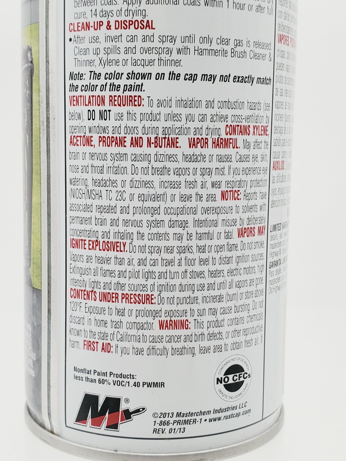 1 Can Hammerite Hammered Finish Rust Cap Spray Paint 12 oz Red Paint Primer