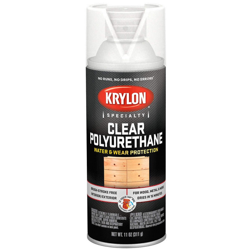 KRYLON INDUSTRIAL K07006777 Spray Paint,Clear,Satin 54TJ66