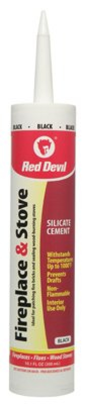 Red Devil 0466 10.1 Oz Black Fireplace & Stove Repair Cartridge