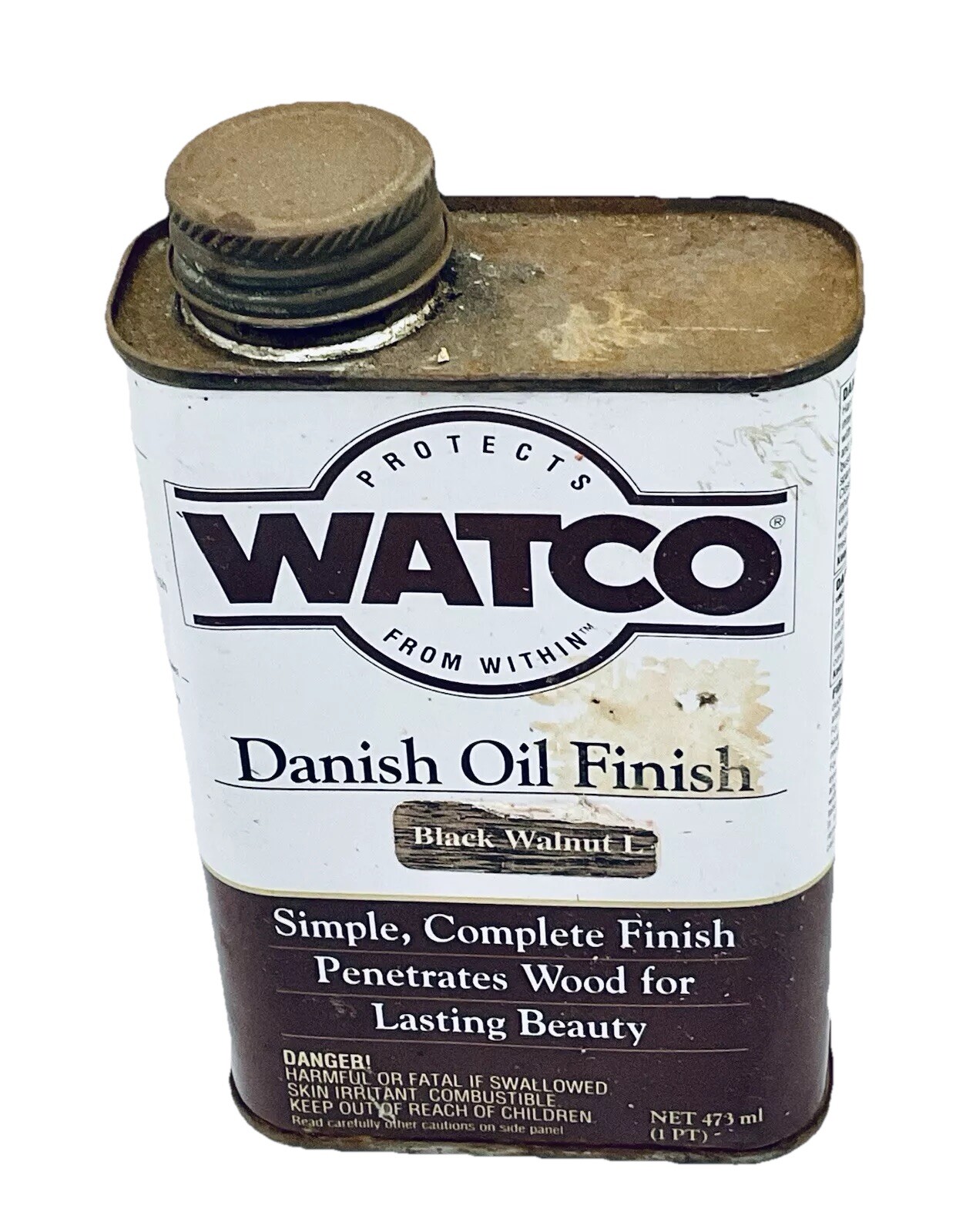 WATCO DANISH OIL FINISH by MINWAX BLACK WALNUT 473 ML – 1993 NEW OLD STOCK