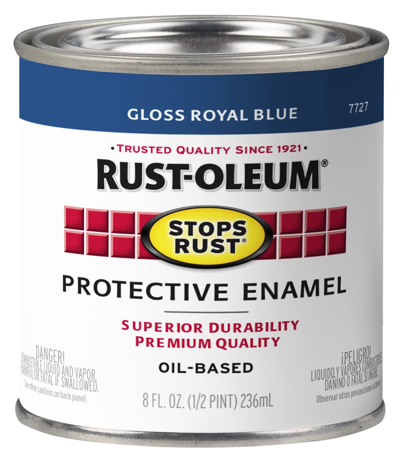 Rust Oleum Stops Rust Gloss Royal Blue Enamel Paint 8 Oz Durable Protective C…