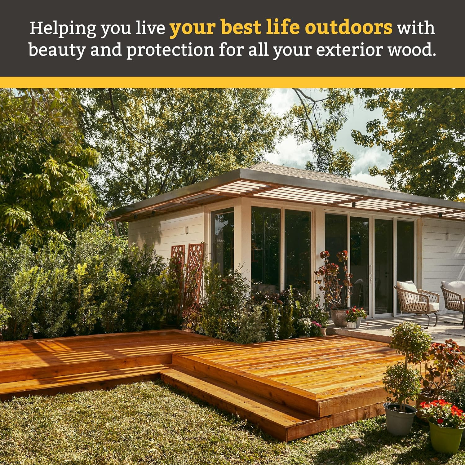 Semi-Solid Wood Stain + Sealer, Low VOC, New Redwood, Gallon