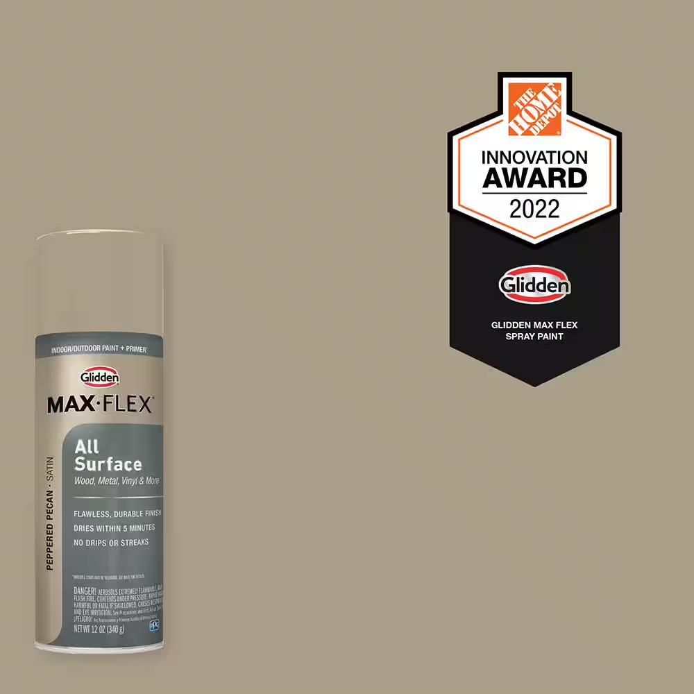 12 Oz. Satin Peppered Pecan Interior/Exterior All Surface Spray Paint and Primer