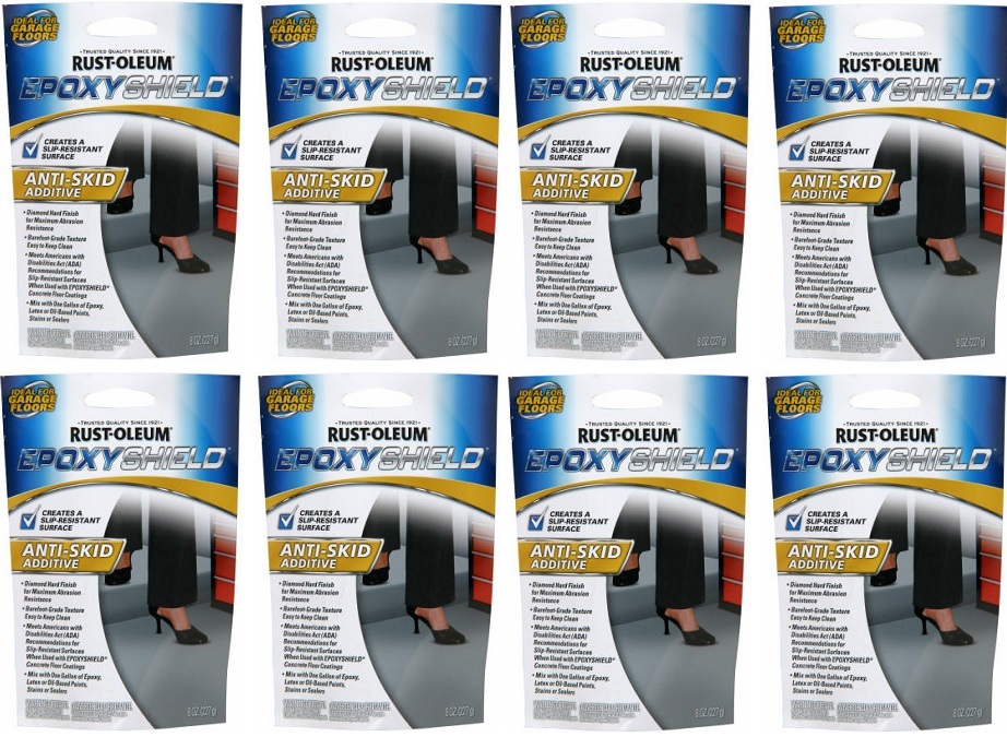 (8) pk Rust-Oleum 279847 Epoxy Shield 3.4 oz Anti Skid Anti Slip Paint Additive